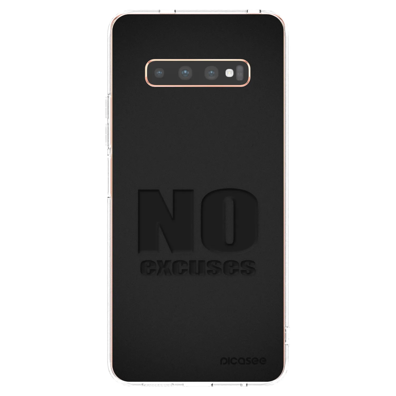 Picasee átlátszó szilikon tok az alábbi mobiltelefonokra Samsung Galaxy S10 Plus G975 - No Excuses