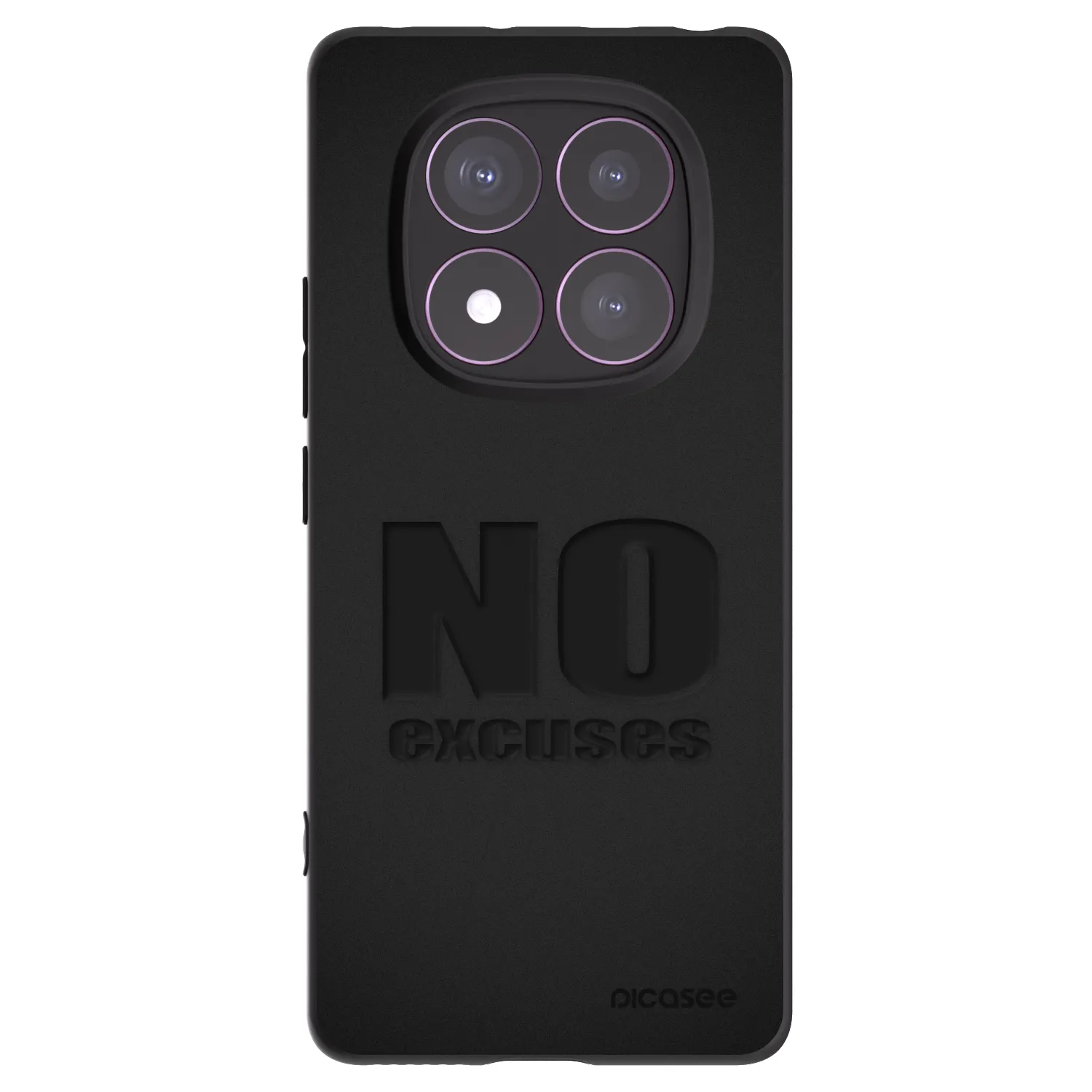 Picasee fekete szilikon tok az alábbi mobiltelefonokra Xiaomi Redmi Note 14 Pro 4G - No Excuses