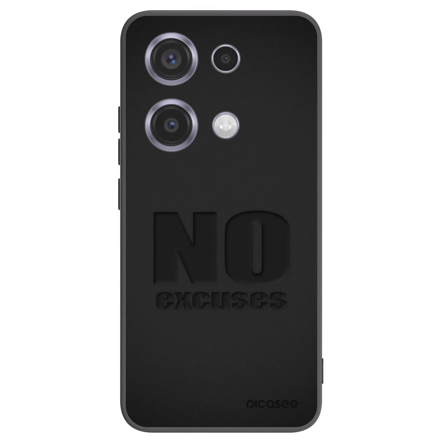 Picasee fekete szilikon tok az alábbi mobiltelefonokra Xiaomi Redmi Note 14S - No Excuses