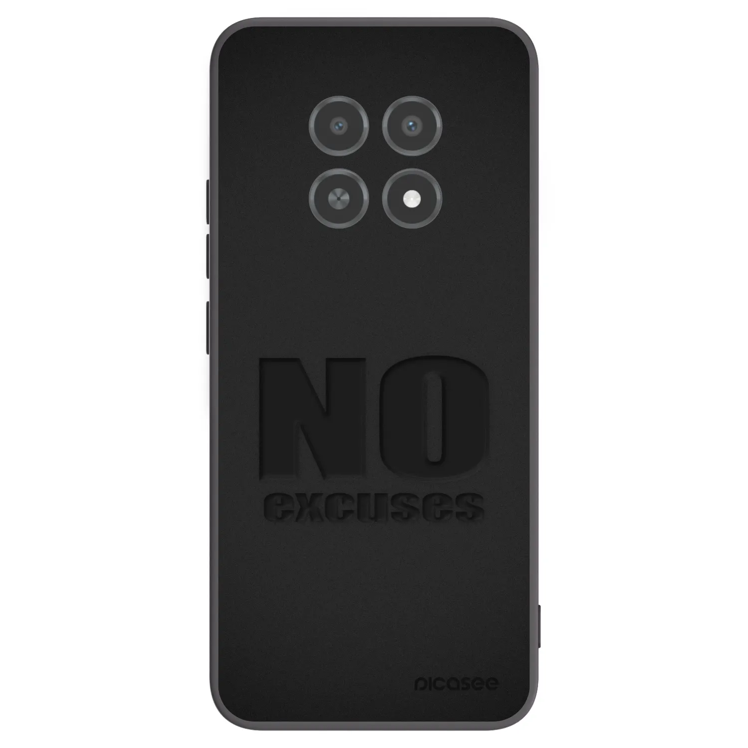 Picasee fekete szilikon tok az alábbi mobiltelefonokra Realme 12X - No Excuses