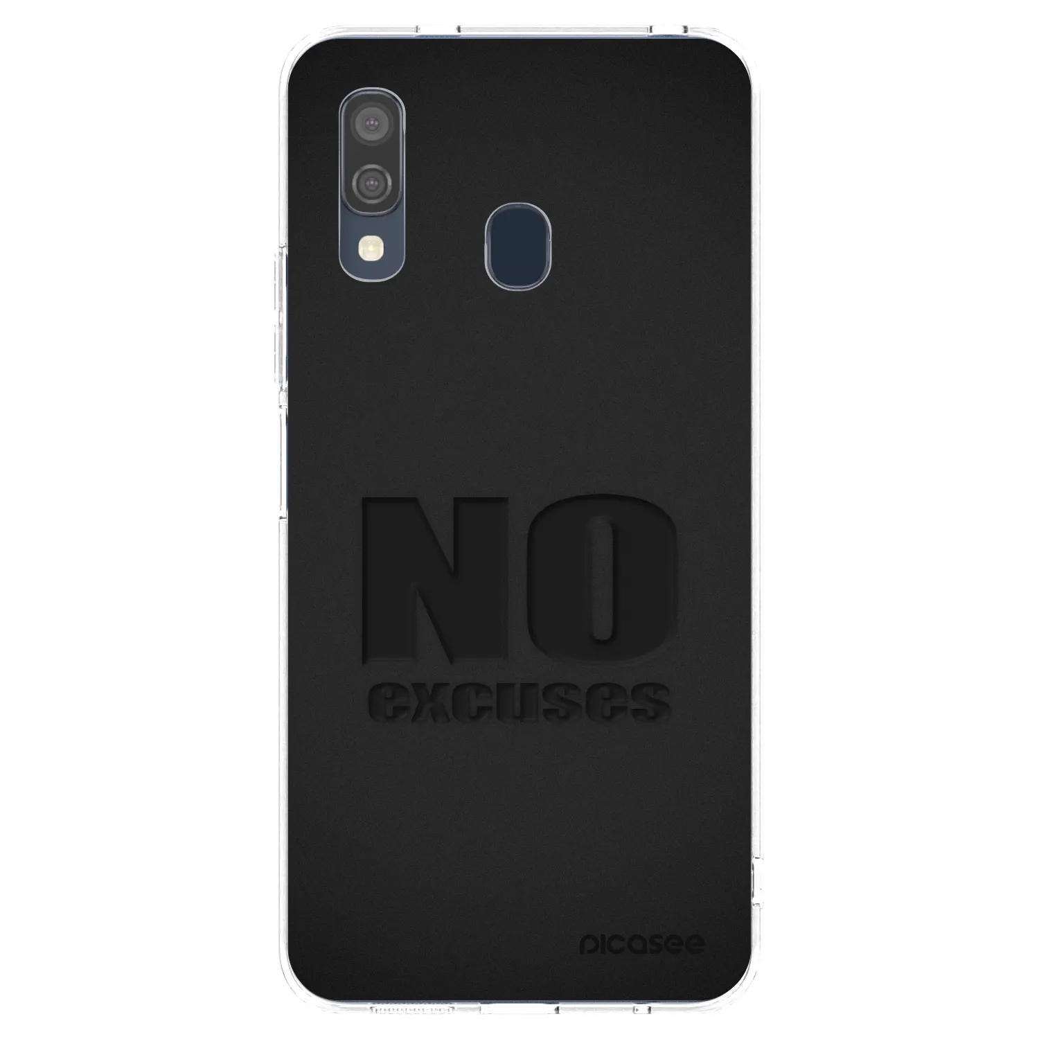 Picasee átlátszó szilikon tok az alábbi mobiltelefonokra Samsung Galaxy A40 A405F - No Excuses