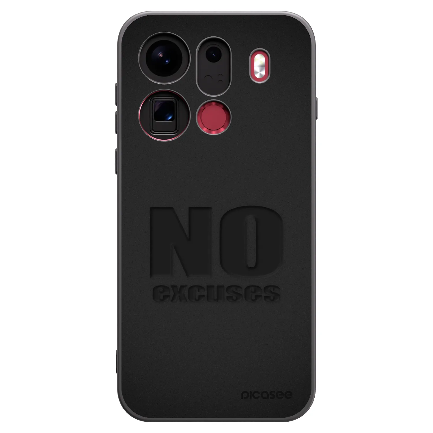 Picasee fekete szilikon tok az alábbi mobiltelefonokra OPPO Find X9 Pro - No Excuses