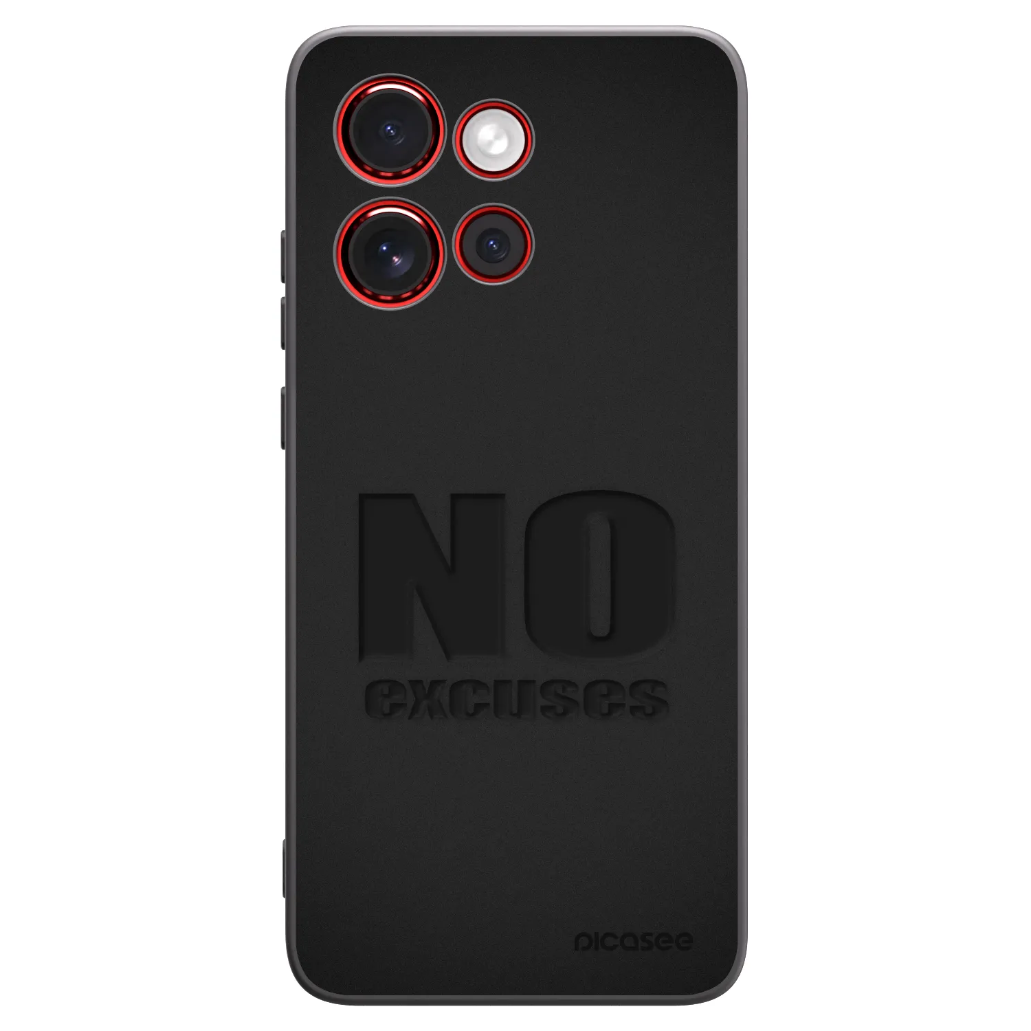 Picasee fekete szilikon tok az alábbi mobiltelefonokra Motorola Edge 60 Neo 5G - No Excuses