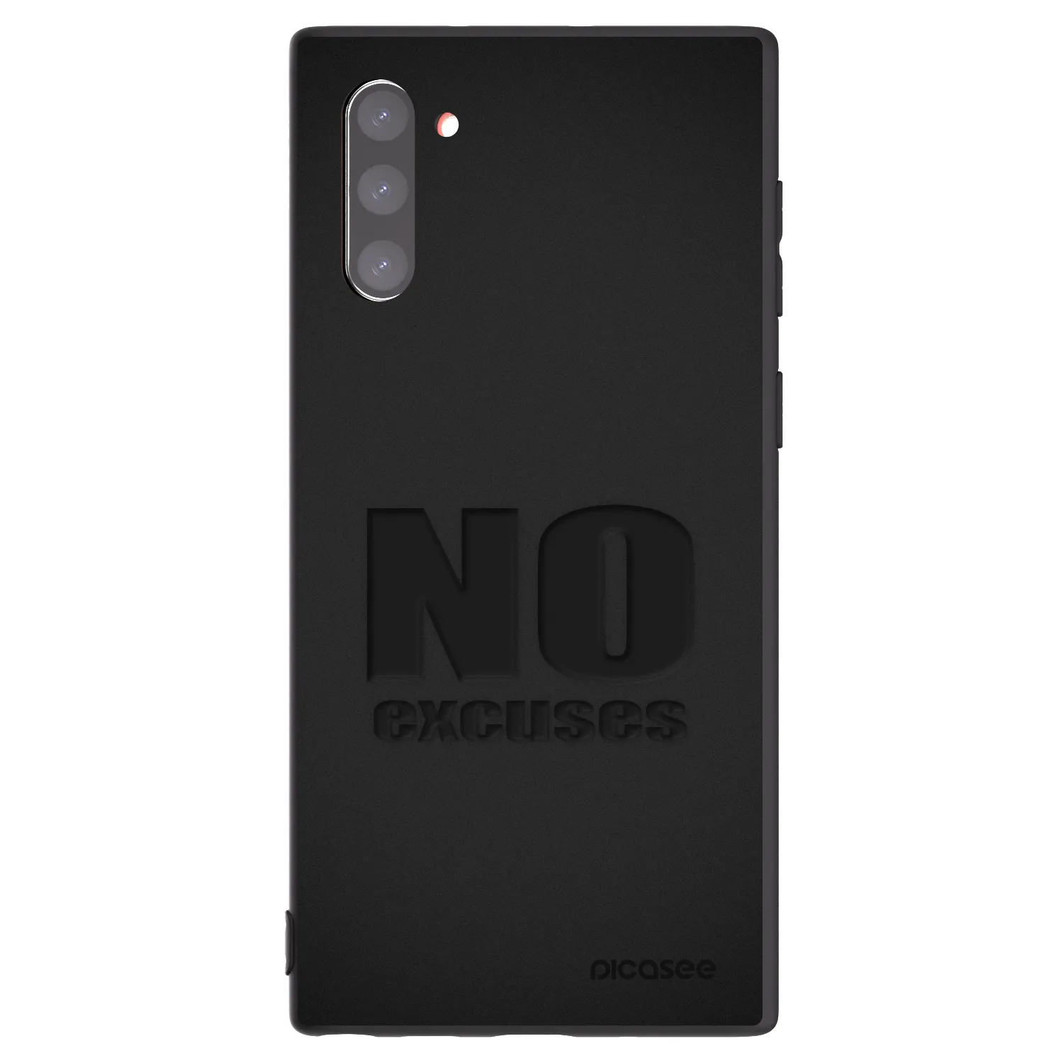 Picasee fekete szilikon tok az alábbi mobiltelefonokra Samsung Galaxy Note 10 N970F - No Excuses