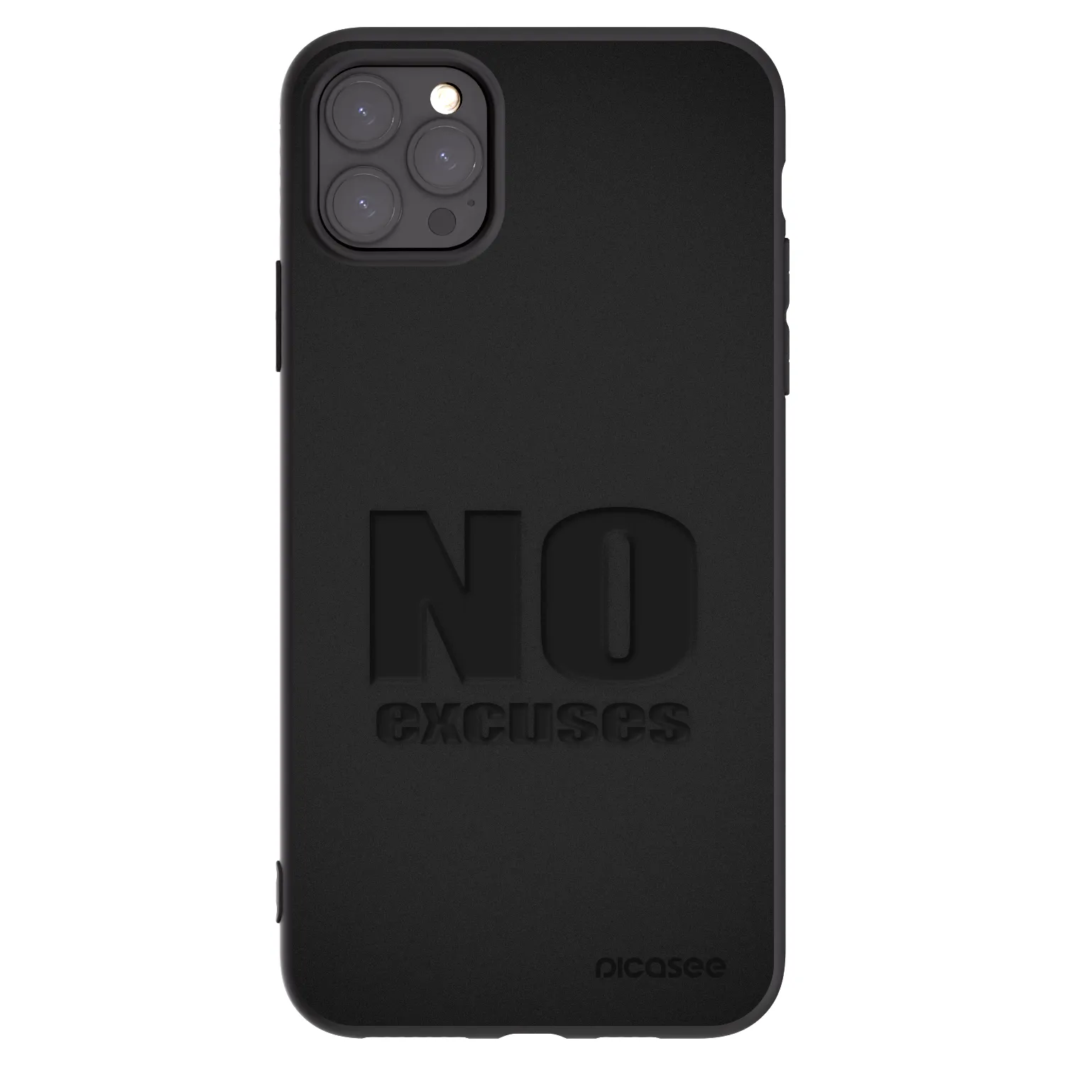 Picasee fekete szilikon tok az alábbi mobiltelefonokra Apple iPhone 11 Pro Max - No Excuses