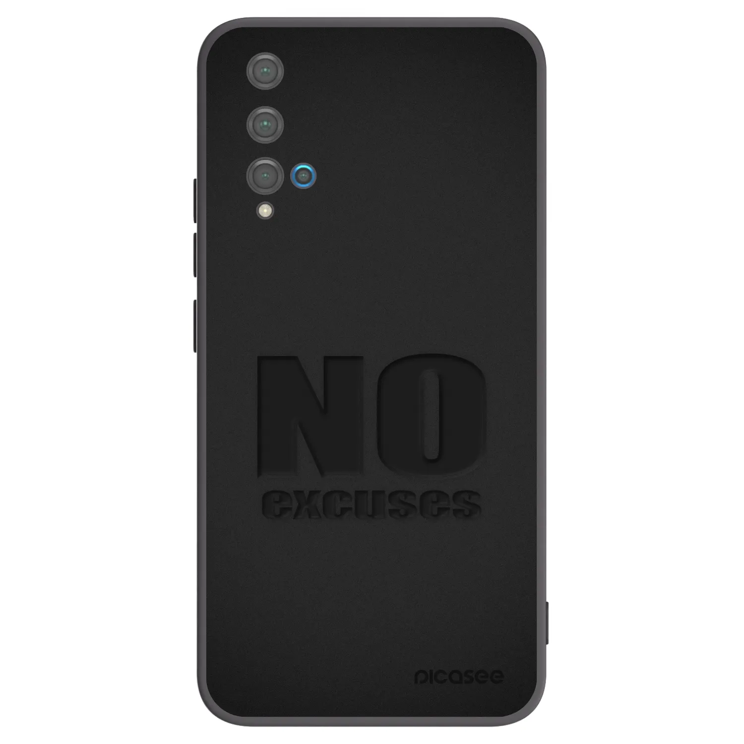 Picasee fekete szilikon tok az alábbi mobiltelefonokra Huawei Nova 5T - No Excuses