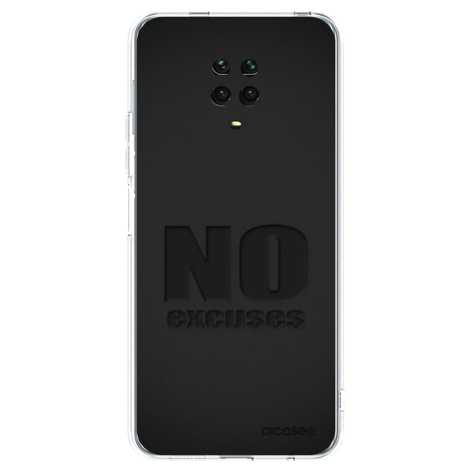 Picasee átlátszó szilikon tok az alábbi mobiltelefonokra Xiaomi Redmi Note 9 Pro - No Excuses