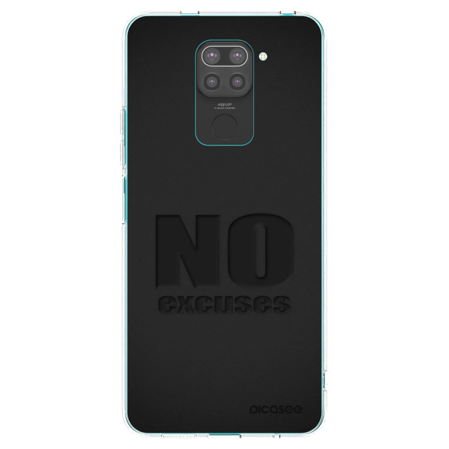 Picasee fekete szilikon tok az alábbi mobiltelefonokra Xiaomi Redmi Note 9 - No Excuses