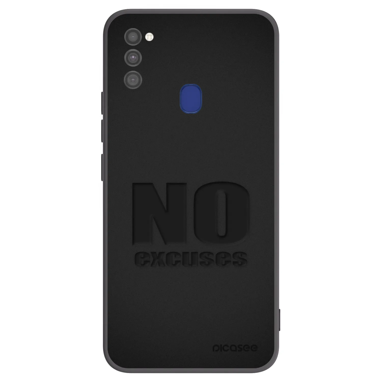 Picasee fekete szilikon tok az alábbi mobiltelefonokra Samsung Galaxy M21 M215F - No Excuses