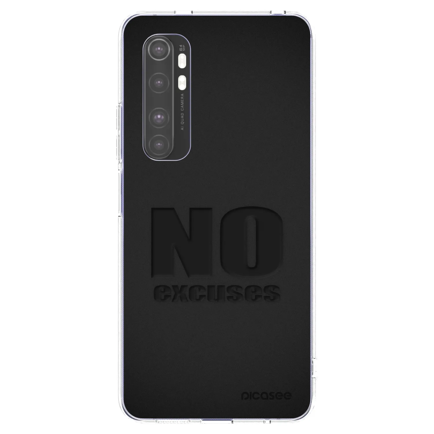 Picasee átlátszó szilikon tok az alábbi mobiltelefonokra Xiaomi Mi Note 10 Lite - No Excuses