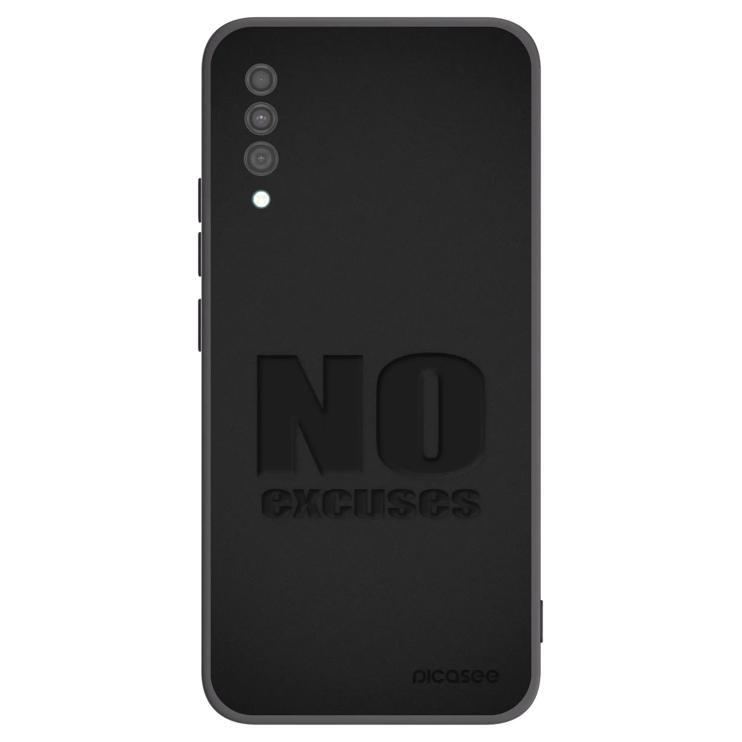 Picasee fekete szilikon tok az alábbi mobiltelefonokra Samsung Galaxy A30s A307F - No Excuses