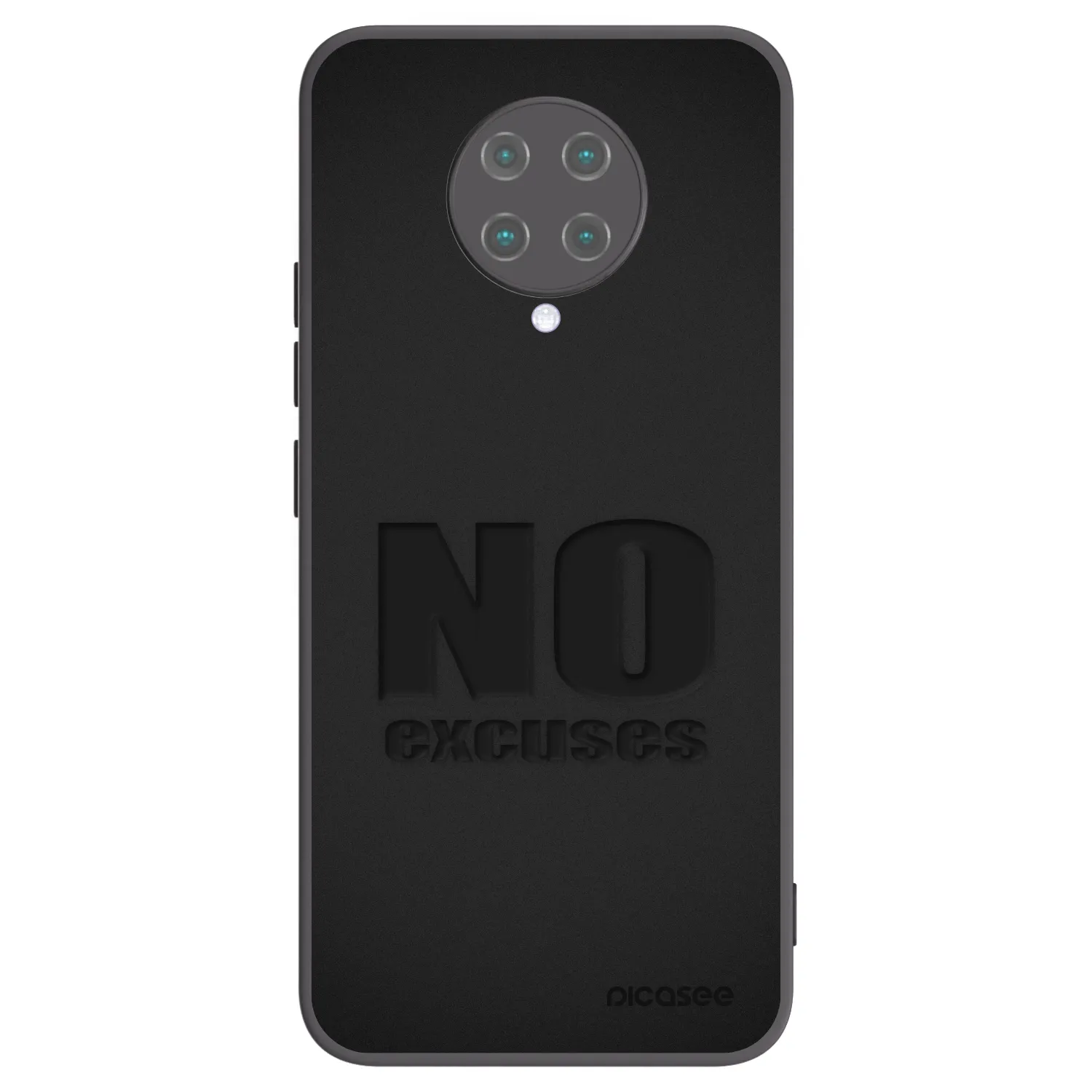 Picasee fekete szilikon tok az alábbi mobiltelefonokra Xiaomi Poco F2 Pro - No Excuses