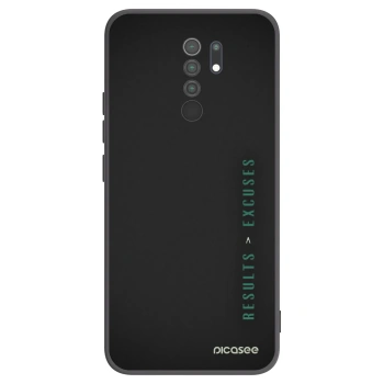 Picasee fekete szilikon tok az alábbi mobiltelefonokra Xiaomi Redmi 9 - Results x Excuses