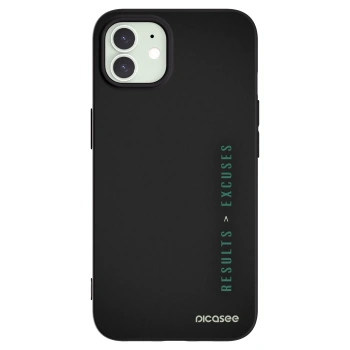 Picasee fekete szilikon tok az alábbi mobiltelefonokra Apple iPhone 12 Pro - Results x Excuses