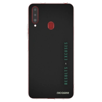Picasee átlátszó szilikon tok az alábbi mobiltelefonokra Samsung Galaxy A20s - Results x Excuses