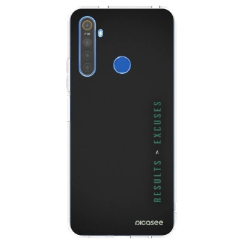 Picasee átlátszó szilikon tok az alábbi mobiltelefonokra Realme 5 - Results x Excuses