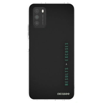 Picasee átlátszó szilikon tok az alábbi mobiltelefonokra Xiaomi Poco M3 - Results x Excuses