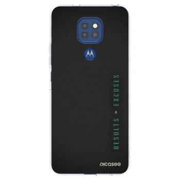 Picasee átlátszó szilikon tok az alábbi mobiltelefonokra Motorola Moto G9 Play - Results x Excuses
