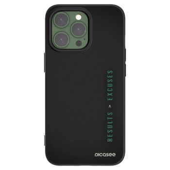 Picasee fekete szilikon tok az alábbi mobiltelefonokra Apple iPhone 13 Pro - Results x Excuses