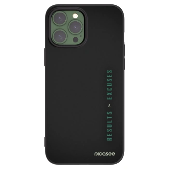 Picasee fekete szilikon tok az alábbi mobiltelefonokra Apple iPhone 13 Pro Max - Results x Excuses