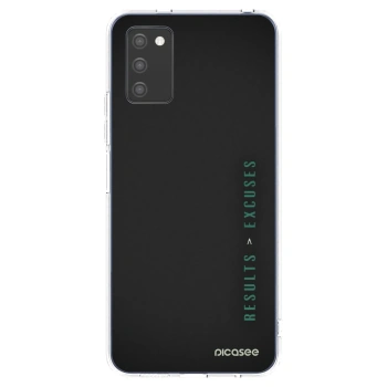 Picasee átlátszó szilikon tok az alábbi mobiltelefonokra Samsung Galaxy A02s A025G - Results x Excuses