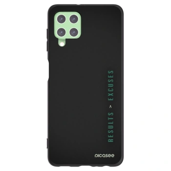 Picasee fekete szilikon tok az alábbi mobiltelefonokra Samsung Galaxy A22 A225F 4G - Results x Excuses