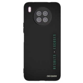 Picasee fekete szilikon tok az alábbi mobiltelefonokra Huawei Nova 8i - Results x Excuses