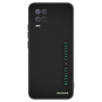 Picasee fekete szilikon tok az alábbi mobiltelefonokra Realme 8 5G - Results x Excuses