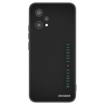 Picasee fekete szilikon tok az alábbi mobiltelefonokra Realme 9 Pro 5G - Results x Excuses