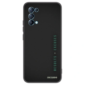 Picasee fekete szilikon tok az alábbi mobiltelefonokra OPPO Reno 5 5G - Results x Excuses