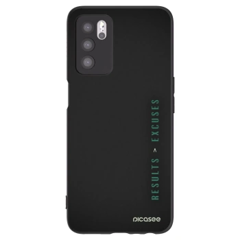 Picasee fekete szilikon tok az alábbi mobiltelefonokra OPPO A16 - Results x Excuses