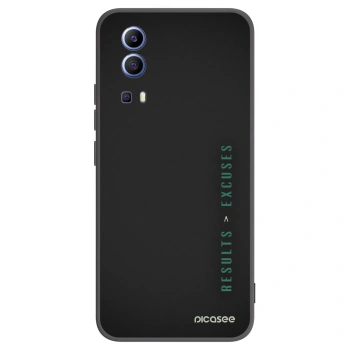 Picasee fekete szilikon tok az alábbi mobiltelefonokra Vivo Y52 5G - Results x Excuses
