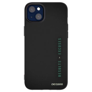Picasee fekete szilikon tok az alábbi mobiltelefonokra Apple iPhone 14 Plus - Results x Excuses
