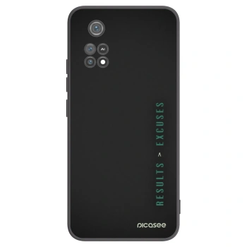 Picasee fekete szilikon tok az alábbi mobiltelefonokra Xiaomi Poco M4 Pro - Results x Excuses