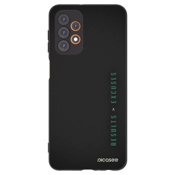 Picasee fekete szilikon tok az alábbi mobiltelefonokra Samsung Galaxy A23 A236B 5G - Results x Excuses