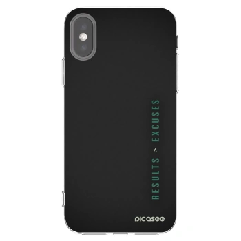 Picasee átlátszó szilikon tok az alábbi mobiltelefonokra Apple iPhone X/XS - Results x Excuses