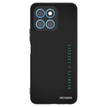 Picasee fekete szilikon tok az alábbi mobiltelefonokra Honor X6 - Results x Excuses