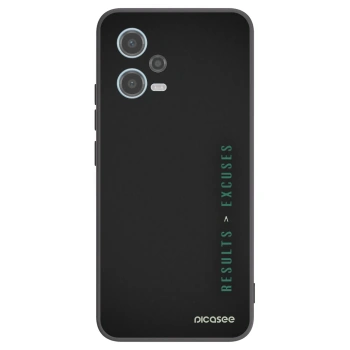 Picasee fekete szilikon tok az alábbi mobiltelefonokra Xiaomi Redmi Note 12 5G - Results x Excuses