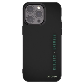 Picasee fekete szilikon tok az alábbi mobiltelefonokra Apple iPhone 15 Pro Max - Results x Excuses