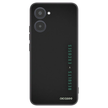 Picasee fekete szilikon tok az alábbi mobiltelefonokra Realme 10 4G - Results x Excuses