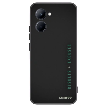 Picasee fekete szilikon tok az alábbi mobiltelefonokra Realme C33 (2023) - Results x Excuses