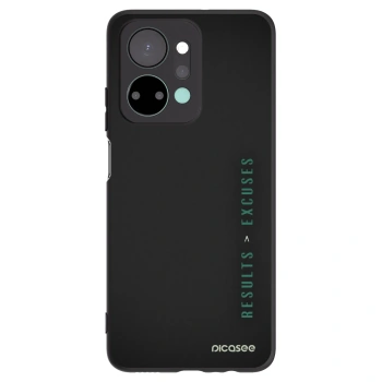 Picasee fekete szilikon tok az alábbi mobiltelefonokra Honor X7a - Results x Excuses