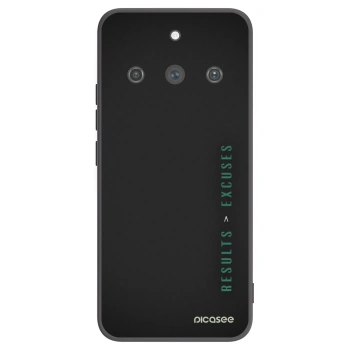Picasee fekete szilikon tok az alábbi mobiltelefonokra Realme 11 Pro+ - Results x Excuses