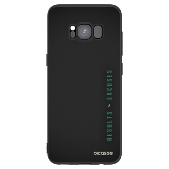Picasee fekete szilikon tok az alábbi mobiltelefonokra Samsung Galaxy S8 G950F - Results x Excuses