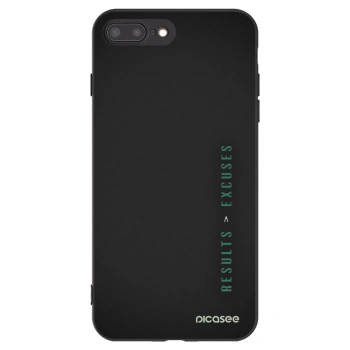 Picasee fekete szilikon tok az alábbi mobiltelefonokra Apple iPhone 8 Plus - Results x Excuses