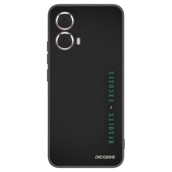 Picasee fekete szilikon tok az alábbi mobiltelefonokra Motorola Moto G85 - Results x Excuses