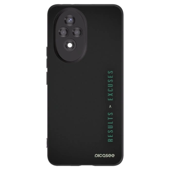 Picasee fekete szilikon tok az alábbi mobiltelefonokra Honor 200 Pro 5G - Results x Excuses