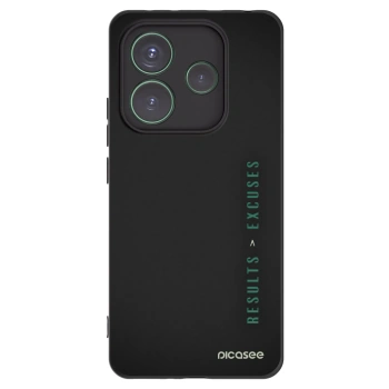Picasee fekete szilikon tok az alábbi mobiltelefonokra Xiaomi Redmi Note 14 5G - Results x Excuses