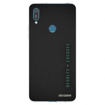 Picasee átlátszó szilikon tok az alábbi mobiltelefonokra Huawei Y7 2019 - Results x Excuses