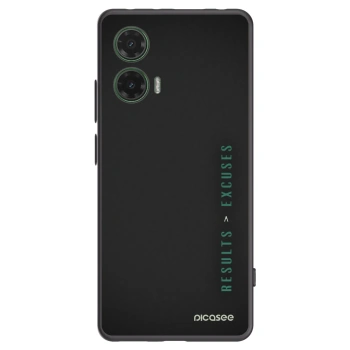 Picasee fekete szilikon tok az alábbi mobiltelefonokra Motorola Moto G35 5G - Results x Excuses